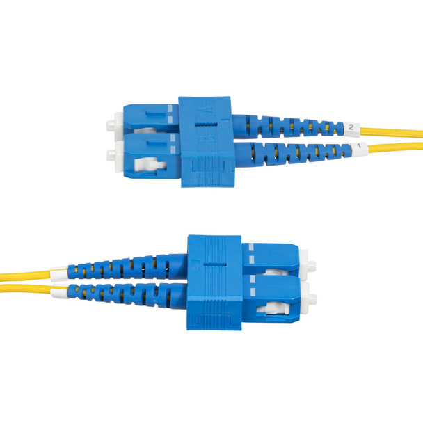 StarTech.com 3m (9.8ft) SC to SC (UPC) OS2 Single Mode Duplex Fiber Optic Cable, 9/125µm, 40G/100G, Bend Insensitive, Low Insertion Loss, LSZH Fiber Patch Cord 065030906609