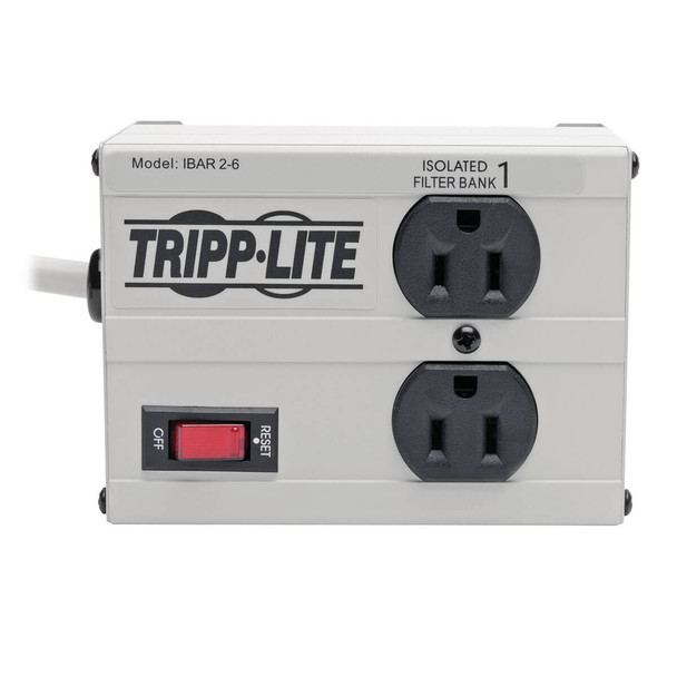 Tripp Lite ISOBAR2-6 surge protector Black, Silver 2 AC outlet(s) 120 V 1.83 m 037332010056