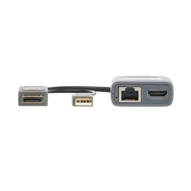 Tripp Lite 1-Port DisplayPort over Cat6 Extender Kit, Pigtail Transmitter/Receiver, 4K 60 Hz, HDR, 4:4:4, 230 ft. (70.1 m), TAA 037332281265