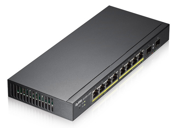 Zyxel GS1900-10HP network switch Managed L2 Gigabit Ethernet (10/100/1000) Power over Ethernet (PoE) Black 760559123451