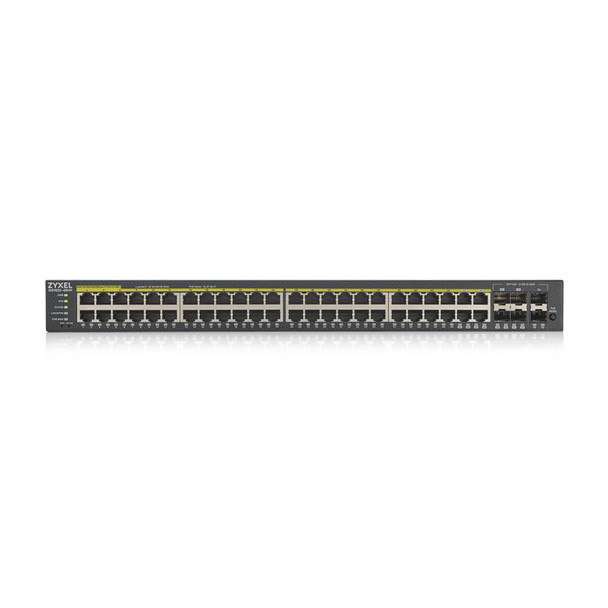 Zyxel GS1920-48HPV2 network switch Managed Gigabit Ethernet (10/100/1000) Power over Ethernet (PoE) Black 760559125592