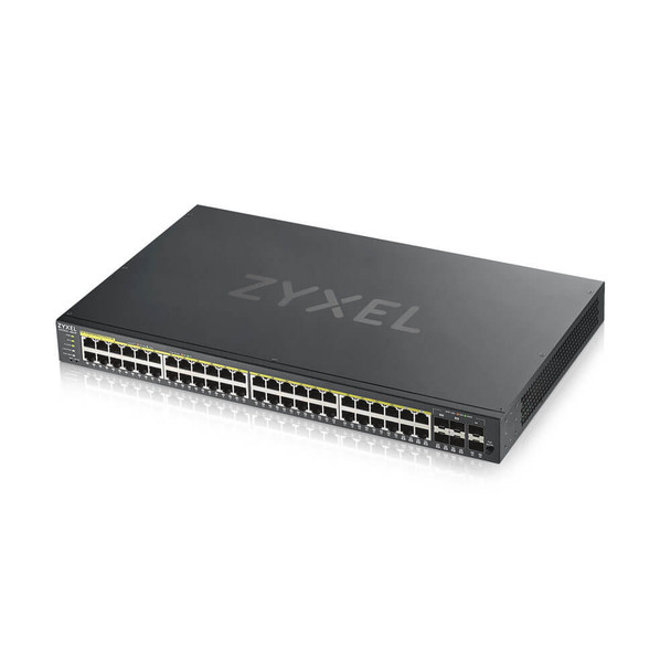 Zyxel GS1920-48HPV2 network switch Managed Gigabit Ethernet (10/100/1000) Power over Ethernet (PoE) Black 760559125592