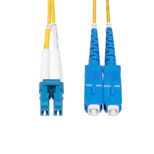 StarTech.com 25m (82ft) LC to SC (UPC) OS2 Single Mode Duplex Fiber Optic Cable, 9/125µm, Laser Optimized, 10G, Bend Insensitive, Low Insertion Loss, LSZH Fiber Patch Cord