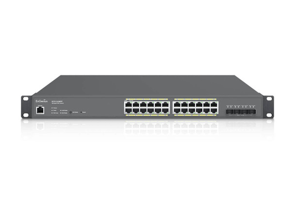 EnGenius SWT ECS1528FP 24PT Cloud Managed 1U Rack-Mount 19 Gigabit L2 PoE+