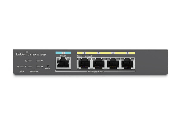 EnGenius SWT EXT1105P Switch extender with 4 GbE PoE & 1 GbE PoE PD Desktop