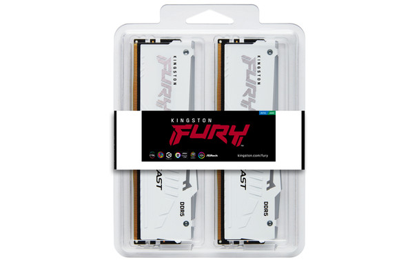 Kingston ME KF560C30BWAK2-64 64GB 6000MT s DDR5 CL30 FURY Beast WhiteRGBXMP K2
