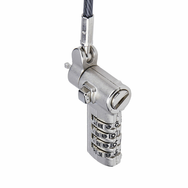 StarTech.com 25-Pack Universal Laptop Lock 6.6ft (2m), Serialized Security Cable for Notebook, Compatible With Noble Wedge®/Nano/K-Slot, Keyless Combination Cable UNIVCS25-LAPTOP-LOCK