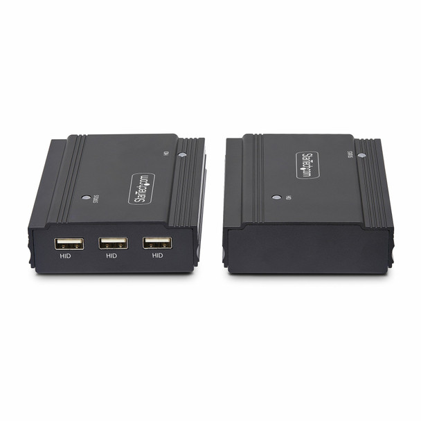 StarTech.com DisplayPort KVM Extender over Fiber Optic, 4K 60Hz, Console Extender Kit, Up to 984ft/300m (Multi-mode) with Pre-installed SFP+ Modules, 3x USB HID FD121-KVM-EXTENDER