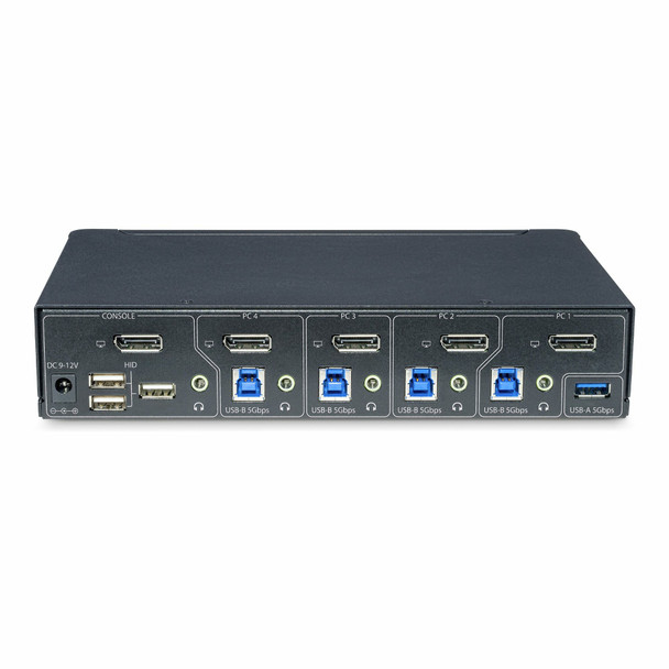 StarTech.com 4-Port DisplayPort KVM Switch, Single 4K 60Hz Monitor, 6x USB Ports, Push-Button & Hotkey Switching, DisplayPort 1.2, OS Independent, TAA Compliant P4AD122-KVM-SWITCH
