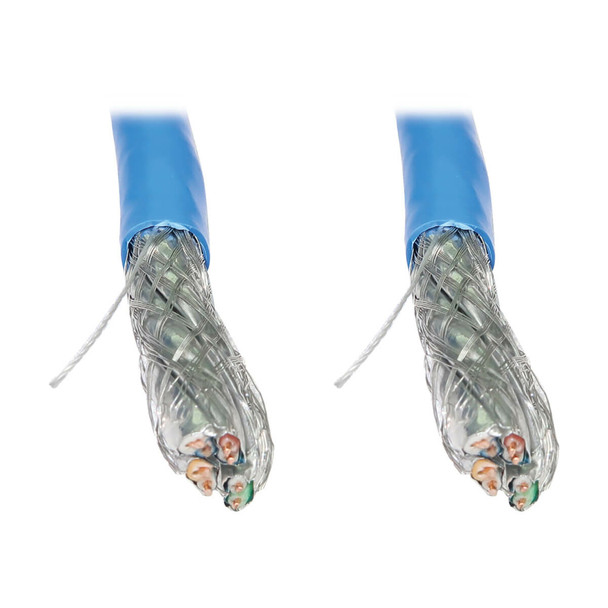 Tripp Lite N226-01K-BL Cat8 25G/40G Solid Core S/FTP Bulk Ethernet Cable, CMR Rated, Blue, 1000 ft. (305 m) N226-01K-BL