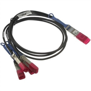 DELL QSFP28 - 4 x SFP28, 3 m InfiniBand/fibre optic cable 4x SFP28 Black, Red 470-ABQB