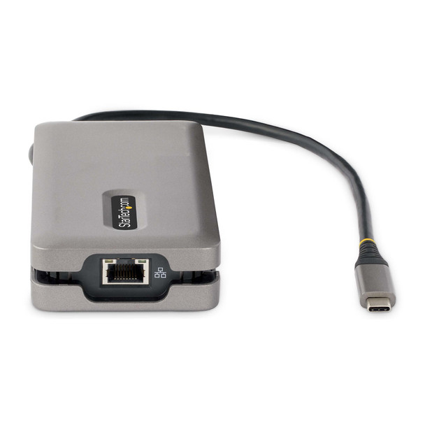 StarTech.com USB-C Multiport Adapter - HDMI/VGA - 4K 60Hz - 3-Port USB Hub - 100W Power Delivery Pass-Through - GbE - Travel Mini Docking Station w/ Charging - 1ft/30cm Wrap-Around Cable DKT31CVHPD3