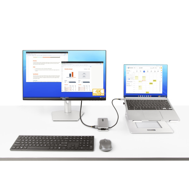StarTech.com USB-C Multiport Adapter - HDMI/VGA - 4K 60Hz - 3-Port USB Hub - 100W Power Delivery Pass-Through - GbE - Travel Mini Docking Station w/ Charging - 1ft/30cm Wrap-Around Cable DKT31CVHPD3