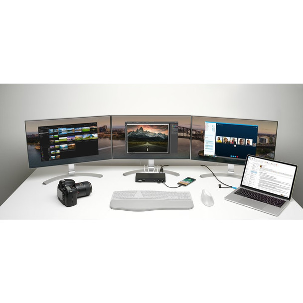 Kensington SD4900P USB-C and USB-A 10Gbps Triple 4K Hybrid Dock - 60W PD - DP & HDMI - Win/Mac/Chrome K36800NA