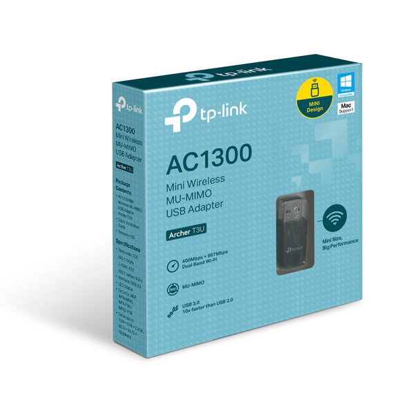 TP-LINK AC1300 Mini Wireless MU-MIMO USB Adapter WLAN 1267 Mbit/s 50508