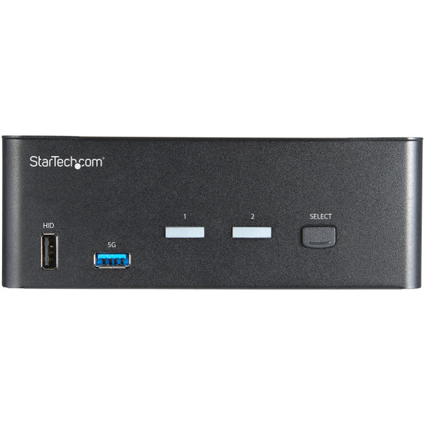 StarTech.com 2 Port Dual Monitor HDMI KVM Switch - 4K 60Hz Ultra HD HDR - Desktop 4K HDMI 2.0 KVM Switch with 2 Port USB 3.0 Hub (5Gbps) & 4x USB 2.0 HID, Audio - Hotkey Switching - TAA SV231DHU34K6
