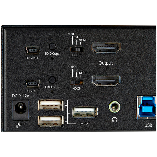 StarTech.com 2 Port Dual Monitor HDMI KVM Switch - 4K 60Hz Ultra HD HDR - Desktop 4K HDMI 2.0 KVM Switch with 2 Port USB 3.0 Hub (5Gbps) & 4x USB 2.0 HID, Audio - Hotkey Switching - TAA SV231DHU34K6