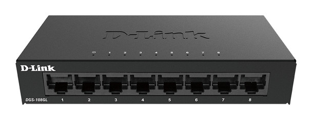 D-Link Switch DGS-108GL 8-Port Gigabit Desktop Switch Metal Retail