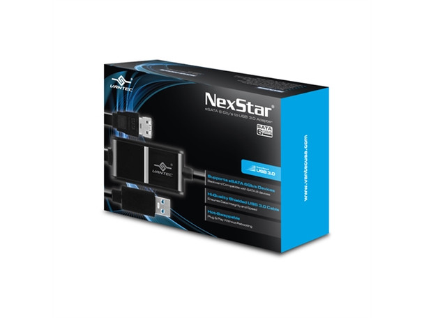 Vantec Accessory CB-ESATAU3-6 NexStar eSATA 6Gb s to USB3.0 Adapter Retail