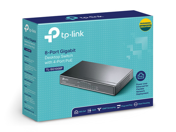 TP-Link Switch TL-SG1008P 8PT Gigabit Desktop Switch w 4PT PoE 10 100 1000Mbps