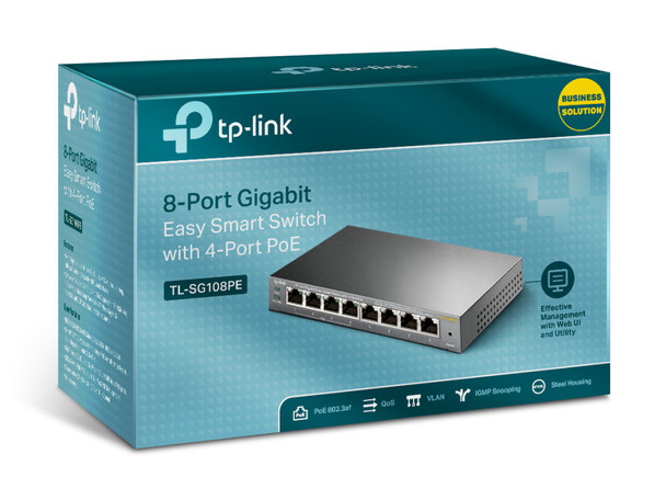 TP-Link Switch TL-SG108PE 8-Port 10 100 1000Mbps RJ45 Gigabit Easy Smart SWT