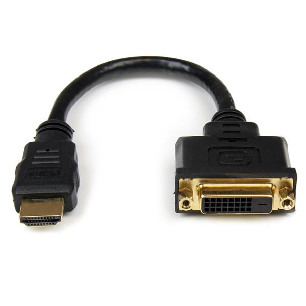 StarTech HDDVIMF8IN 8in HDMI to DVI-D Video Cable Adapter F M Retail
