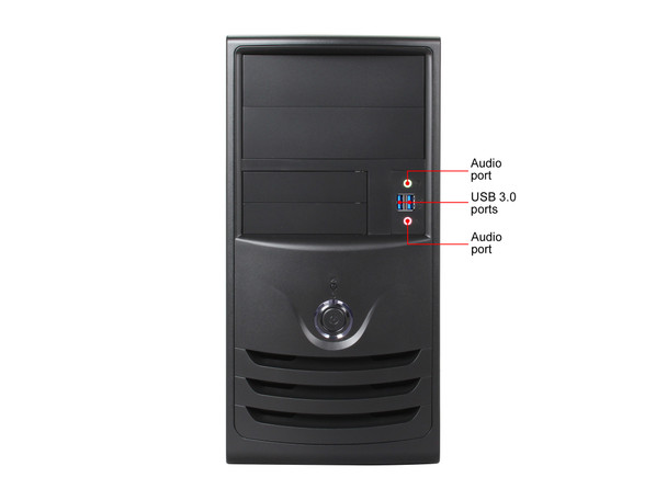 In-Win Case Z589.CH350TB3 mATX Mini Tower BK 350W 2 2 (1) Bays USB 3.0 HD Audio