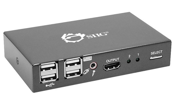 SIIG Accessory CE-KV0011-S2 2x1 USB HDMI KVM Switch Share between 2 USB HDMI