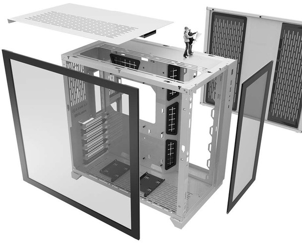 Lian-Li Case PC-O11DW Tower White 3.5x3 or 2.5x6 EATX ATX mATX USB Retail