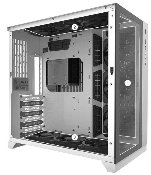 Lian-Li Case PC-O11DW Tower White 3.5x3 or 2.5x6 EATX ATX mATX USB Retail