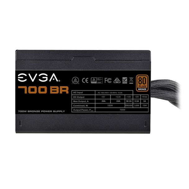 EVGA PS 100-BR-0700-K1 700 BR 700W 80+BRONZE 12V PCIE 120mm Long SleeveBearing