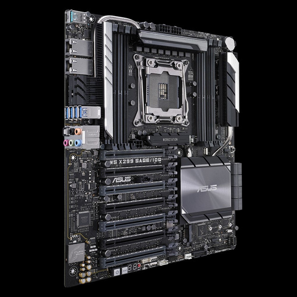 Asus Motherboard Ws X299 Sage/10G 8Dimm 128Gb Ddr4 Intel Lga 2066 Ceb Motherboard With Quad-Gpu Support Ddr4 4200Mhz Dual Intel® 10G Lans, M.2, U.2, Usb 3.1 Gen 2 Connectors, And Asus Control Center Retail Ws X299 Sage/10G 889349952009