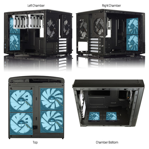 Fractal Design CS FD-CA-NODE-804-BL-W Node804 microATX chassis 5expansion slots