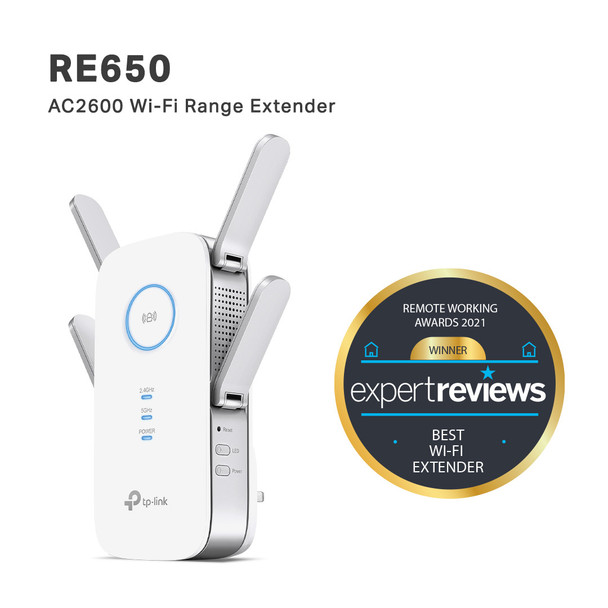 TP-Link NT RE650 AC2600 Wi-Fi Range Extender Wall Plugged Retail