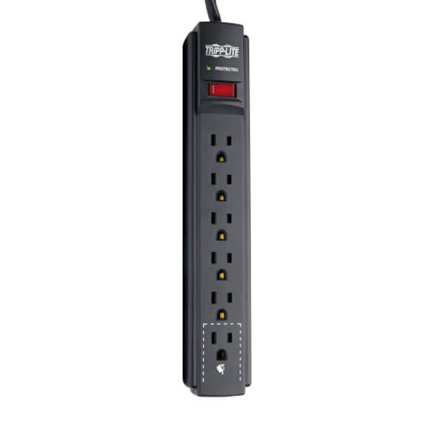 Tripp-Lite Protect It! BLK Surge 6 outlet (3 Transformers) 6ft Cord 750 Joules