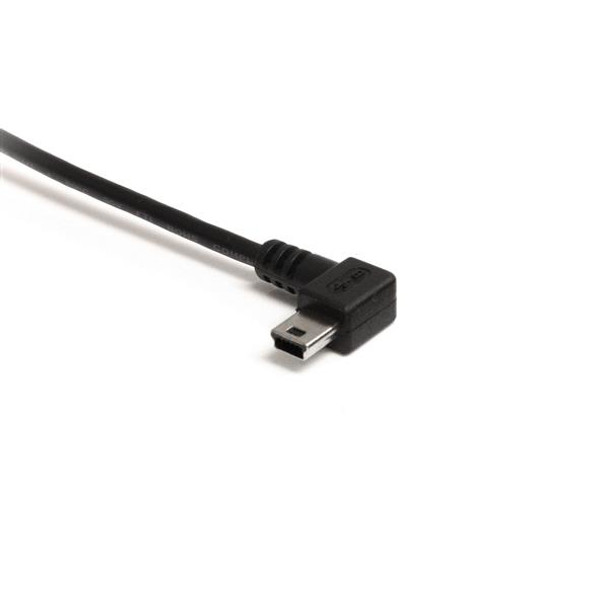 StarTech USB2HABM3LA 3ft Mini USB Cable A to Left Angle Mini B Retail