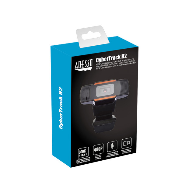 Adesso CM CYBERTRACK H2 480P(300K pixel) Fixed focus Webcam w build in MIC RTL