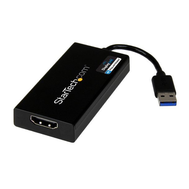 StarTech.com USB 3.0 to HDMI Adapter - 4K 30Hz Ultra HD - DisplayLink Certified - USB Type-A to HDMI Display Adapter Converter for Monitor - External Video & Graphics Card - Mac & Windows 95952