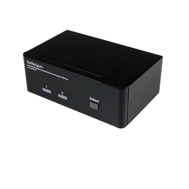 StarTech.com 2 Port Dual DisplayPort USB KVM Switch with Audio & USB 2.0 Hub 96062