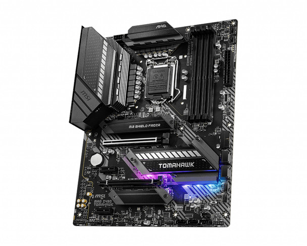 Msi Mag Z490 Tomahawk Motherboard 'Atx, Lga1200, Ddr4, Dual Lan, Usb 3.2 Gen2, Lightning Usb, Type C, M.2, Displayport, Hdmi, Pre-Installed I/O Shield, Rgb, Gen 4 Ready, 10Th Gen Intel Core' Z490Tmhwk 824142213421