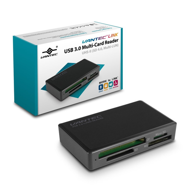 Vantec UGT-CR615 USB3.0 Multi-Card Reader UHS-II SD4.0 Multi-LUN Retail