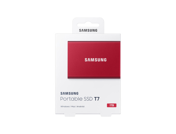 Samsung SSD MU-PC1T0R AM Portable SSD T7 1TB USB3.2 Gen2 Red Retail