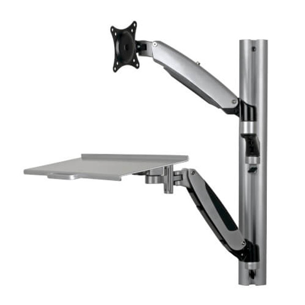 Tripp Lite Single-Display Sit-Stand Wall-Mount Workstation with Thin-Client Mount 98676