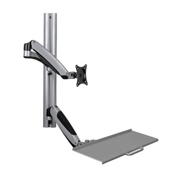 Tripp Lite Single-Display Sit-Stand Wall-Mount Workstation with Thin-Client Mount 98676