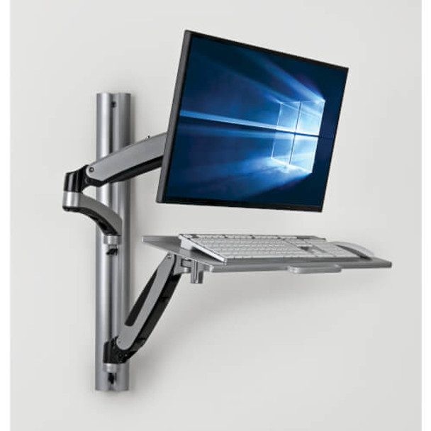 Tripp Lite Single-Display Sit-Stand Wall-Mount Workstation with Thin-Client Mount 98676