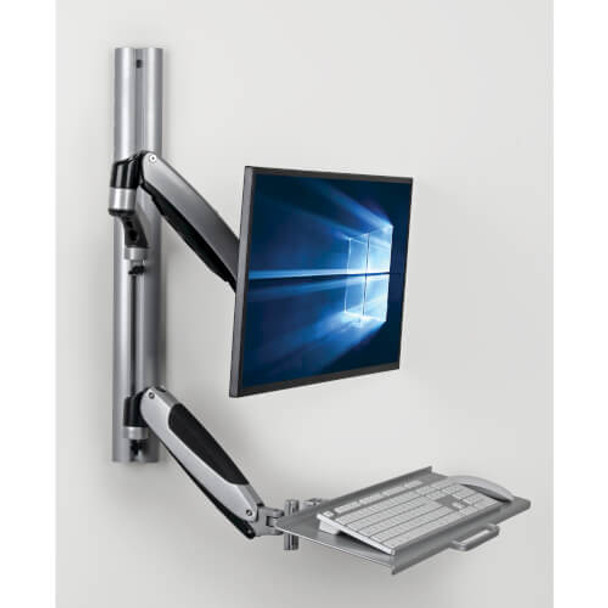 Tripp Lite Single-Display Sit-Stand Wall-Mount Workstation with Thin-Client Mount 98676