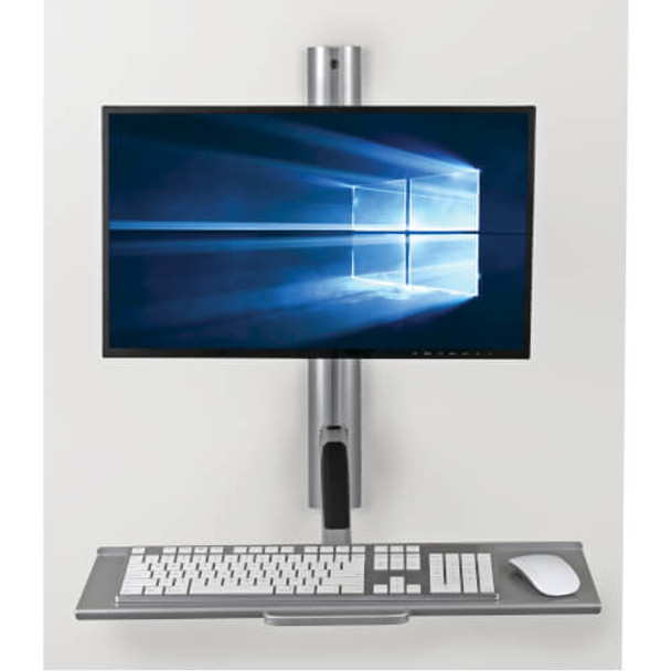 Tripp Lite Single-Display Sit-Stand Wall-Mount Workstation with Thin-Client Mount 98676