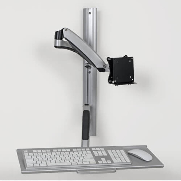 Tripp Lite Single-Display Sit-Stand Wall-Mount Workstation with Thin-Client Mount 98676