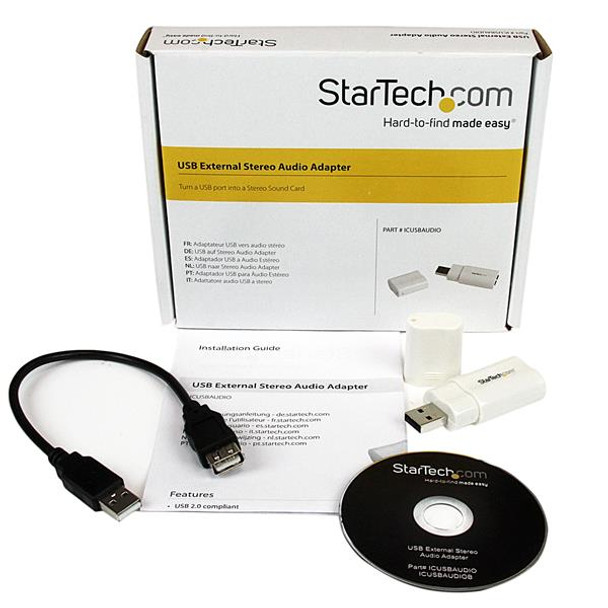StarTech.com USB to Stereo Audio Adapter Converter 98730