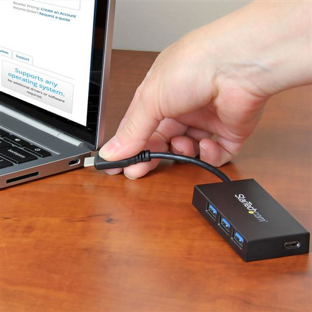 StarTech.com 4-Port USB-C Hub - USB-C to 1x USB-C and 3x USB-A - USB 3.0 Hub 98801